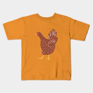 Happy Terracotta Hen Kids T-Shirt